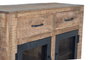GINER Y COLOMER Buffet industriel en bois de manguier et métal naturel - 85 cm H x 100 cm L x 38 cm P